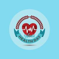 logo de la journée mondiale de la santé. illustration vectorielle de la journée mondiale de la santé. symbole de la journée mondiale de la santé. vecteur