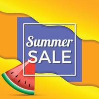 modèle de fond de bannière de vente d'été. illustration de conception de vecteur de vente d'été. symbole de vacances d'été.