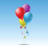 illustration de ballon. vecteur de ballon. célébration de ballon ou symbole de félicitation. signe simple de ballon.