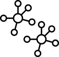 icône de contour de molécules vecteur