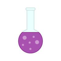 flacon de chimie isolé sur fond blanc. illustration vectorielle vecteur