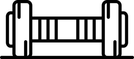 icône de contour d'haltères vecteur