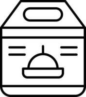 icône de contour de livraison de nourriture vecteur