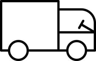 icône de contour de camion de boulangerie vecteur