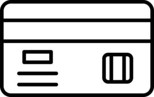 icône de contour de carte de crédit vecteur