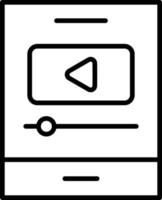 icône de contour de lecteur de musique vecteur