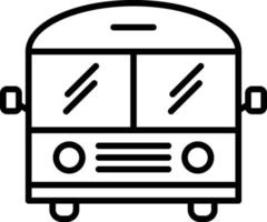 icône de contour de bus vecteur