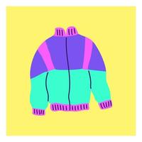 un blouson bomber fluo dans le style des années 90. illustration vectorielle plane vecteur