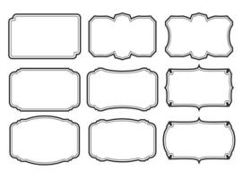 ensemble de cadres frontière design vintage vecteur