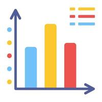 une conception d'icône de graphique à barres vecteur