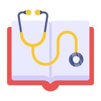 une icône de conception unique de livre médical vecteur