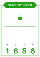 match par comptage de flacon de chimie, jeu pour enfants. illustration vectorielle, feuille de calcul imprimable vecteur