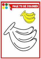 livre de coloriage pour les enfants. vecteur de banane