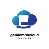 logo nuage gentleman vecteur