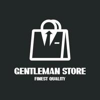 logo de magasin de gentleman vecteur