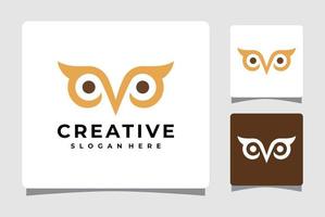 inspiration de conception de modèle de logo de hibou vecteur