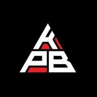 création de logo de lettre triangle kpb avec forme de triangle. monogramme de conception de logo triangle kpb. modèle de logo vectoriel triangle kpb avec couleur rouge. logo triangulaire kpb logo simple, élégant et luxueux.