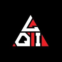 création de logo de lettre triangle lqi avec forme de triangle. monogramme de conception de logo triangle lqi. modèle de logo vectoriel triangle lqi avec couleur rouge. logo triangulaire lqi logo simple, élégant et luxueux.