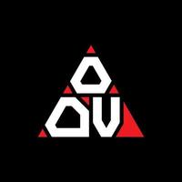 création de logo de lettre triangle oov avec forme de triangle. monogramme de conception de logo triangle oov. modèle de logo vectoriel triangle oov avec couleur rouge. logo triangulaire oov logo simple, élégant et luxueux.