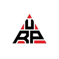 création de logo de lettre triangle urp avec forme de triangle. monogramme de conception de logo triangle urp. modèle de logo vectoriel triangle urp avec couleur rouge. urp logo triangulaire logo simple, élégant et luxueux.