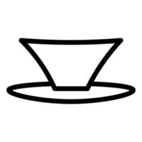 icône de ligne de bol vecteur