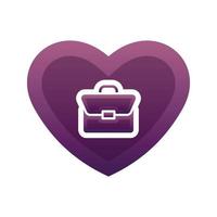valise love logo gradient design élément icône modèle vecteur