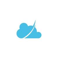 modèle de conception d'illustration de logo d'icône de nuage vecteur
