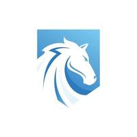 illustration de logo vectoriel de tête de cheval avec style dégradé coloré isolé sur fond blanc