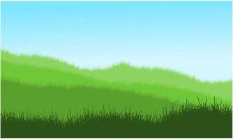 prairie, herbe verte des prés vecteur