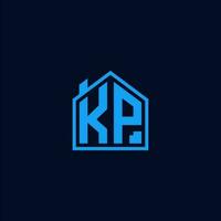 création de logo de maison kp vecteur