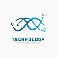 modèle vectoriel de logo de technologie futuriste numérique