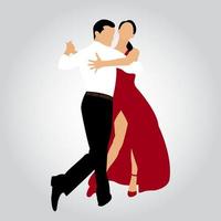 couple dansant le tango. homme et femme dansant le tango. illustration vectorielle vecteur