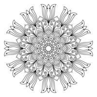 mandala pour colorier des pages, des motifs, de beaux mantras, des arrière-plans islamiques, des cartes de mariage, des modèles de décoration et des motifs de t-shirts vecteur