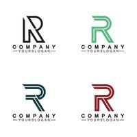 lettre r monogramme logo design identité de marque logos conceptions modèle d'illustration vectorielle vecteur