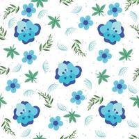 motif floral sans couture fleurs colorées dessinées à la main fond naturel avec des fleurs peintes colorées vecteur