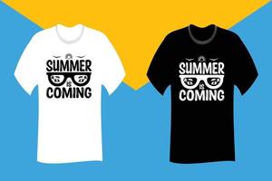 l'été arrive la conception de t-shirt vecteur