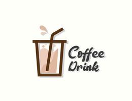 création de logo de boisson au café vecteur