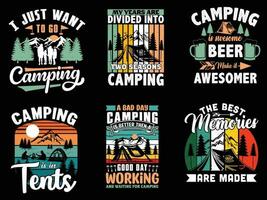 conception de t-shirt de camping téléchargement gratuit vecteur