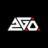 création de logo de lettre triangle zgo avec forme de triangle. monogramme de conception de logo triangle zgo. modèle de logo vectoriel triangle zgo avec couleur rouge. logo triangulaire zgo logo simple, élégant et luxueux. zgo