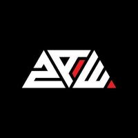 création de logo de lettre triangle zaw avec forme de triangle. monogramme de conception de logo triangle zaw. modèle de logo vectoriel triangle zaw avec couleur rouge. zaw logo triangulaire logo simple, élégant et luxueux. zaw