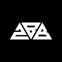 création de logo de lettre triangle zbb avec forme de triangle. monogramme de conception de logo triangle zbb. modèle de logo vectoriel triangle zbb avec couleur rouge. logo triangulaire zbb logo simple, élégant et luxueux. zbb