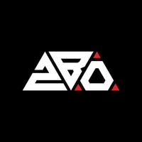 création de logo de lettre triangle zbo avec forme de triangle. monogramme de conception de logo triangle zbo. modèle de logo vectoriel triangle zbo avec couleur rouge. logo triangulaire zbo logo simple, élégant et luxueux. zbo
