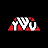 création de logo de lettre triangle ywv avec forme de triangle. monogramme de conception de logo triangle ywv. modèle de logo vectoriel triangle ywv avec couleur rouge. logo triangulaire ywv logo simple, élégant et luxueux. ywv