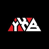 création de logo de lettre triangle yxb avec forme de triangle. monogramme de conception de logo triangle yxb. modèle de logo vectoriel triangle yxb avec couleur rouge. logo triangulaire yxb logo simple, élégant et luxueux. yxb