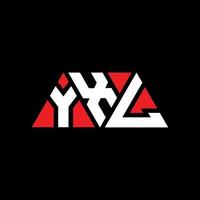 création de logo de lettre triangle yxl avec forme de triangle. monogramme de conception de logo triangle yxl. modèle de logo vectoriel triangle yxl avec couleur rouge. logo triangulaire yxl logo simple, élégant et luxueux. yxl