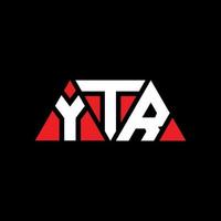 création de logo de lettre triangle ytr avec forme de triangle. monogramme de conception de logo triangle ytr. modèle de logo vectoriel triangle ytr avec couleur rouge. ytr logo triangulaire logo simple, élégant et luxueux. ytr