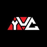 création de logo de lettre triangle yuc avec forme de triangle. monogramme de conception de logo triangle yuc. modèle de logo vectoriel triangle yuc avec couleur rouge. yuc logo triangulaire logo simple, élégant et luxueux. beurk