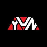 création de logo de lettre triangle yun avec forme de triangle. monogramme de conception de logo triangle yun. modèle de logo vectoriel triangle yun avec couleur rouge. yun logo triangulaire logo simple, élégant et luxueux. oui