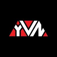 création de logo de lettre triangle yvn avec forme de triangle. monogramme de conception de logo triangle yvn. modèle de logo vectoriel triangle yvn avec couleur rouge. logo triangulaire yvn logo simple, élégant et luxueux. yvn