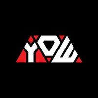 yow création de logo de lettre triangle avec forme de triangle. yow monogramme de conception de logo triangle. yow modèle de logo vectoriel triangle avec la couleur rouge. yow logo triangulaire logo simple, élégant et luxueux. ouai